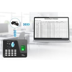 Ngteco 500 Time Medição. Gravador de tempo de trabalho com impressão digital para 500 usuários e exportação de dados