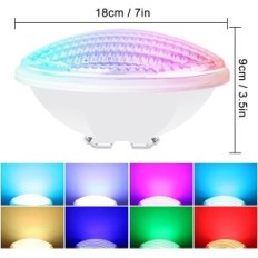 Ponorná LED Kingwen 40W RGBW 12 V IP68 akvárium bazén