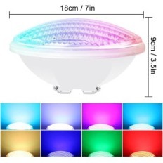 Použité LED Děk lampa Kingwen 40W RGBW 12V IP68 Aquarium Bazénová lampa