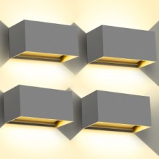 Ledde Kingwen, 20 W, Värme Vit 3000 K, IP65, Grå, 4 st.