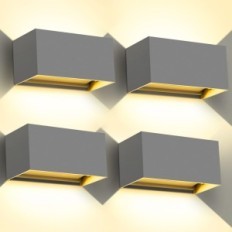 Ledde Kingwen, 20 W, Värme Vit 3000 K, IP65, Grå, 4 st.