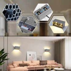 LED Kingwen, 20 W, heat white 3000 K, IP65, gray, 4 pcs.