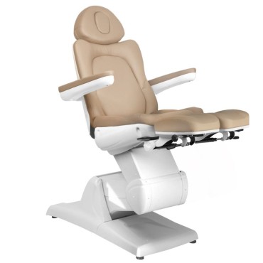 Elektrischer Kosmetikstuhl Azzurro 870s Pediküre 3 Motoren Cappuccino — Seitenansicht