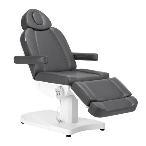 Cadeira cosmética elétrica Azzurro 803D 3 motores cinza — vista lateral