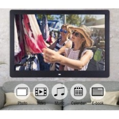 Frame Digital Ejoyous 15,4 "1280x800 HD, Calendário, USB, SD, Exposição