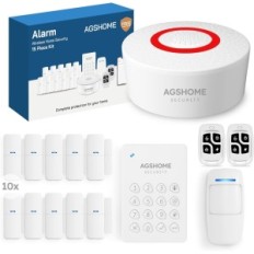 Agshome belaidžio signalizacijos sistema 15 vnt, 120 dB, suderinama su Alexa