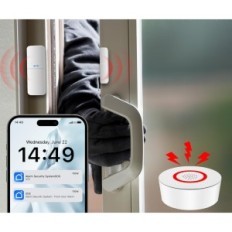 AGSHome Wireless Alarm System 15 pcs, 120dB, compatible with Alexa