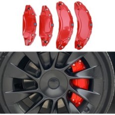 Sovrapposizioni in alluminio per pinze freno 18 "/ 19", rosso, 4 pezzi.