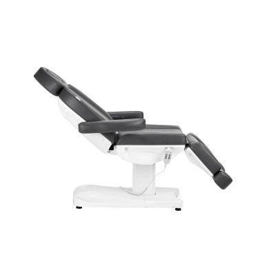 Poltrona cosmetica elettrica Azzurro 803D grigia con 3 motori — vista laterale