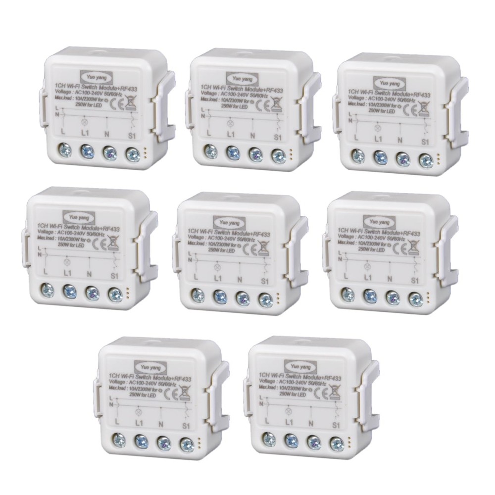 Cambio de Wi-Fi Yueyang W-SEC01 10A / 2300W, Control de aplicaciones, 8 artículos.