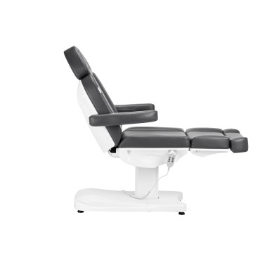 Cadeira cosmética elétrica Azzurro 803D 3 motores cinza — vista lateral