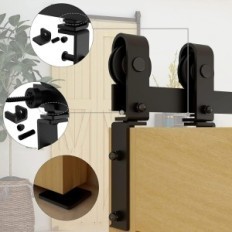 Conjunto de acessórios para porta de deslizamento de Wolfbird 1.5 M, porta 120-130 cm