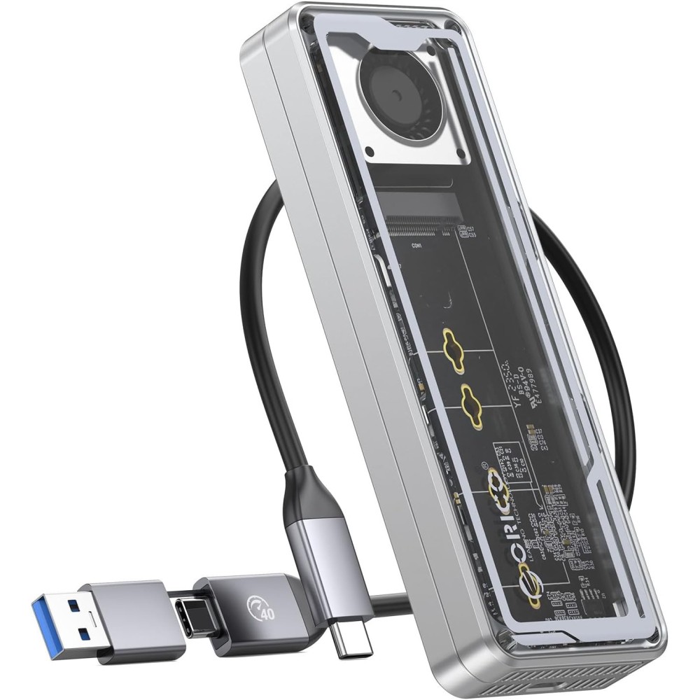 M.2 NVME SSD korpuss ORICO, 40 Gbps, saderīgs ar Thunderbolt 3/4