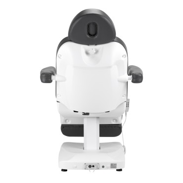 Elektrische cosmetische stoel Azzurro 803D 3 motoren grijs — achteraanzicht