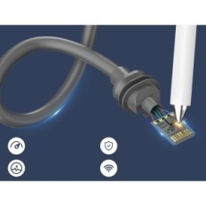 Ethernet Cable StarLink Gen 3 75ft 23m vandeniui atsparus pilkas į žvaigždė
