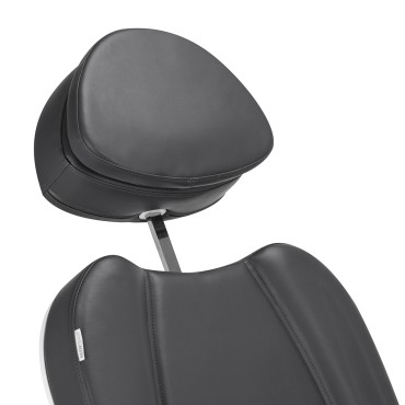 Poltrona cosmetica elettrica Azzurro 803D grigia con 3 motori — primo piano della testa