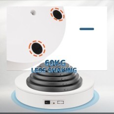 Stół obrotowy BAOSHISHAN, 35 cm, 60 kg, 3600mAh, biały, Uszkodzony