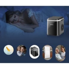 Ledus mašīna Cumeod Black 120W 220V kompakts pārvietojamā mašīna ledus ražošanai mājām un birojiem, bez sākotnējā kastes