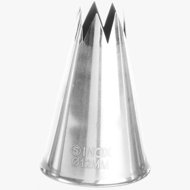 Spetsen bara en stjärna för ärmar av konditorivaror stål. 12mm - Hendi 551424