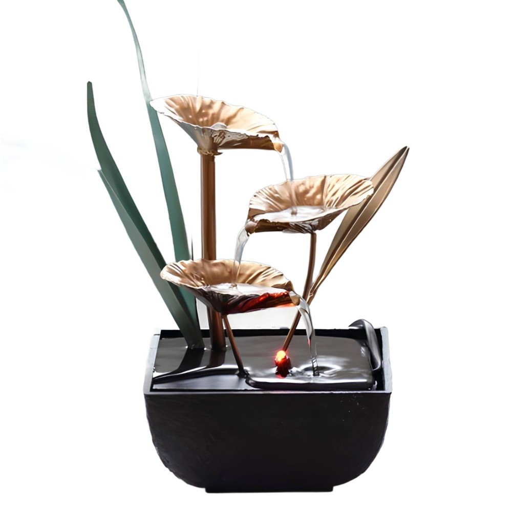 Table fountain Decorative waterfall with LED lighting