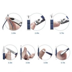 MANICURE SET JA PEDICURE RESTEQ 18 Työkalut tapauksessa Nail Care Foot Kynsien sarja