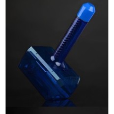 Botella de agua Restaq en forma de un martillo thora, botella de mjolnir, azul