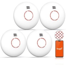 Alarme de fumée Wi-Fi pour Andydyssey House, Télécommande, 4 pièces