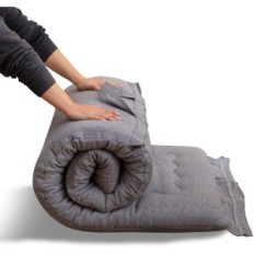 MAXYOYO Futon Colchão Cinza 71x190 cm Confortável Colchão Dobrável Dormindo no chão ou em um quarto de hóspedes