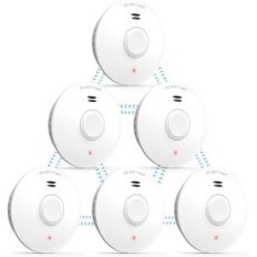 Wireless Putogesafe smoke detector, 10-year battery, 6 pcs.