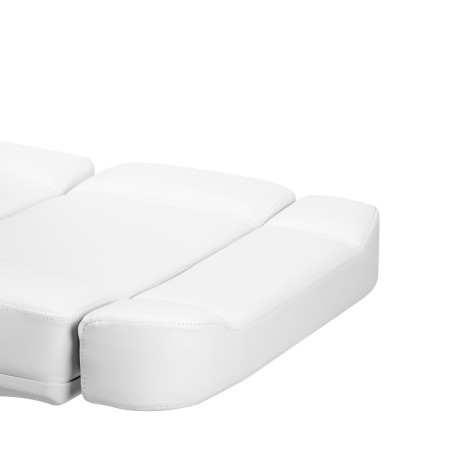 Fauteuil cosmétique électrique Azzurro 803D 3 moteurs blanc — gros plan accoudoir
