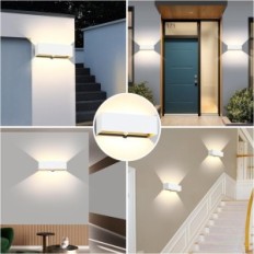 Kingwen Wandlamp met 30W bewegingssensor, 3000K, IP65, wit, gebruikt