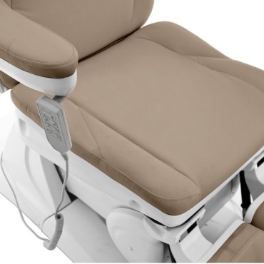 Elektrisk kosmetikstol Azzurro 870s pedicure 3 motorer cappuccino — nærbillede af sæde