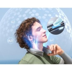 Ventilador de cuello portátil de Jisulife 18W, 5800mAh, 100 velocidades, paquete de sustitutos