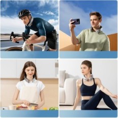 Jisulife prijenosni vrat ventilator 18W, 5800mAh, 100 brzina, zamjenski paket