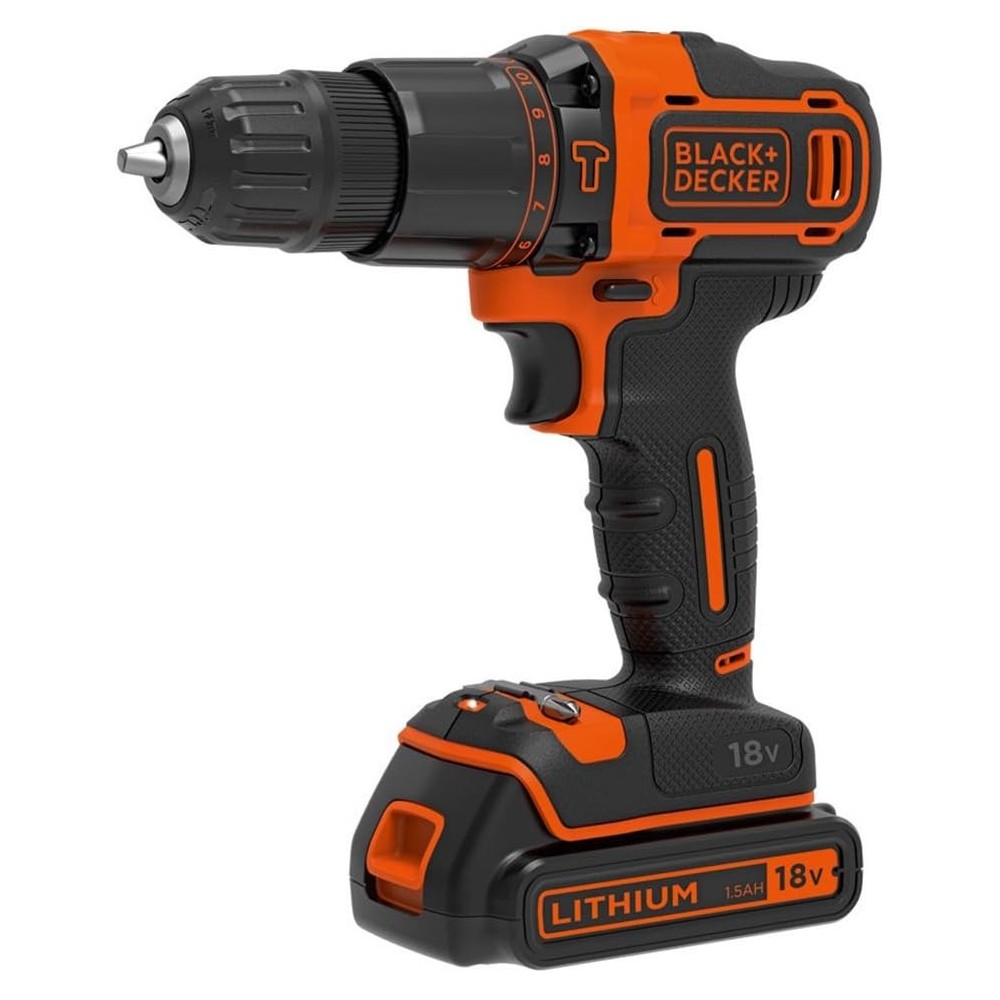 Black + Decker 18V BDCHD18-QW, 2 rychlost, s nabíječkou