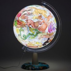 Roterbar Globe Exerz LED USB 30cm Backlit Pedagogisk Globe for vitenskap og dekorasjon