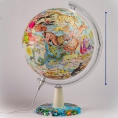 Rotatable Globe Exerz LED USB 30cm Hintergrundbeleuchtungspostinationskugel für Wissenschaft und Dekoration