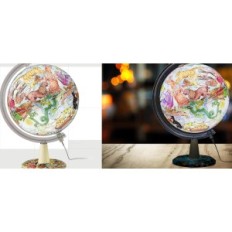 RotaTable Globe Exerz LED USB 30 cm Backlit educatieve wereldbol voor wetenschap en decoratie