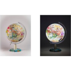 RotaTable Globe Exerz LED USB 30 cm Backlit educatieve wereldbol voor wetenschap en decoratie