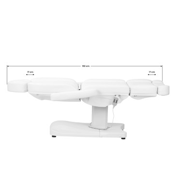 Elektrisk kosmetikstol Azzurro 803D 3 motorer hvid — fra siden