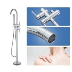 Baderöhrchen Rozin Chrome 150 cm Stilvolles Badezimmermontage mit modernem Design