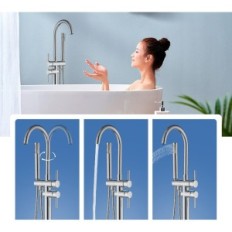 Baderöhrchen Rozin Chrome 150 cm Stilvolles Badezimmermontage mit modernem Design