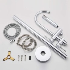 Σωλήνας μπάνιου Rozin Chrome 150 cm Κομψό μπάνιο Τοποθέτηση με μοντέρνο σχεδιασμό