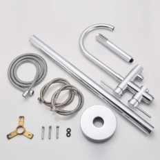 Vana trubka Rozin Chrome 150 cm Stylová koupelna montáž s moderním designem