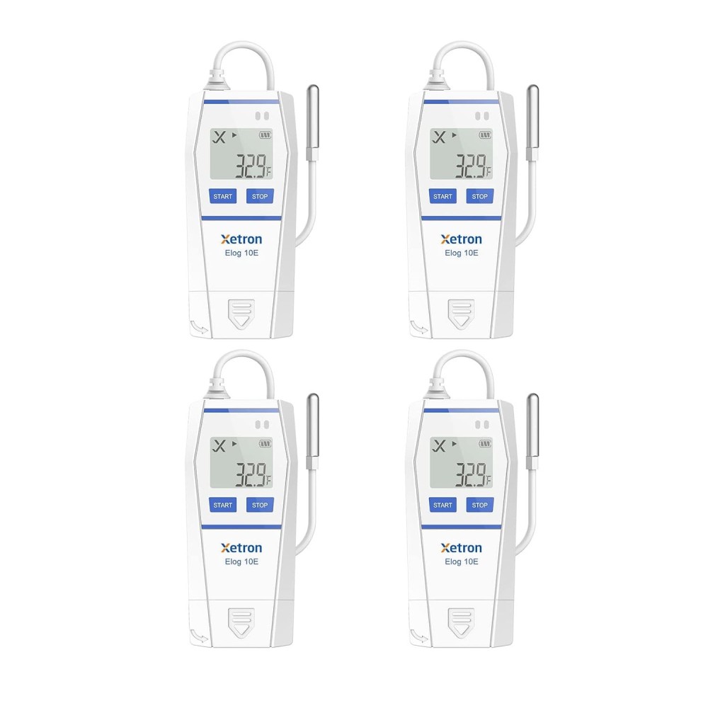 XETRON ELOG10E temperatūras ierakstītājs Ārējais sensors -30C līdz 70C 4 gab