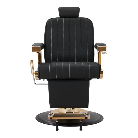 Barberstuhl Marcus Gold — Vorderansicht