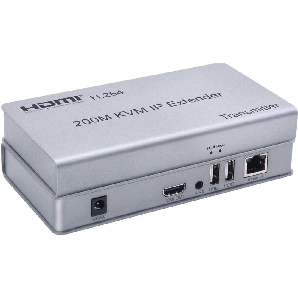 KVM Extender Swallows HDMI 200m, RJ45, USB, H.264, Collegamento a cascata