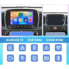 Autoradio Hikity 7 ", Android 13, GPS, CARPLAY, BLUETOOTH, FIAT 500X