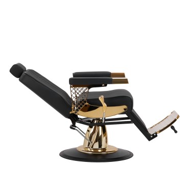 Barberstuhl Marcus Gold — Seitenansicht