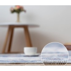 Vintage χαλί 160 x 230 cm μπλε διακοσμητικό χαλί vamcheer στυλ ρετρό για σαλόνι υπνοδωμάτιο και τραπεζαρία